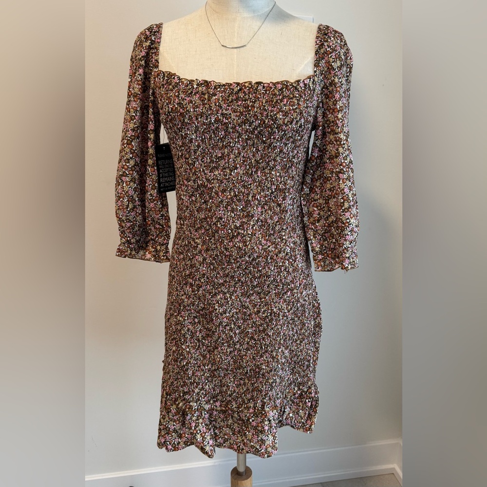 Faithfull the Brand Multicolor Floral Long Sleeve Dress‎